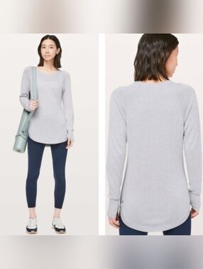 Lululemon Hello Aloe Pullover Sweater Heathered Silverscreen Gray Women's Size 4